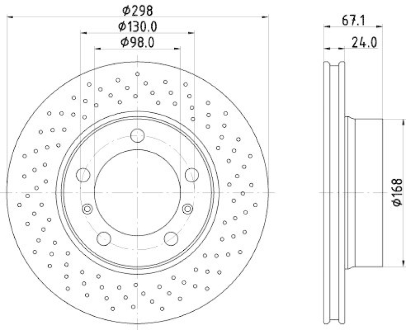 HELLA 8DD 355 126-881 Bremsscheibe