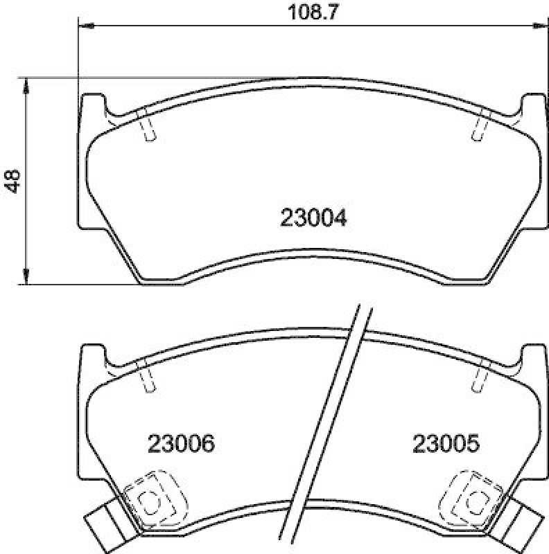 HELLA 8DB 355 016-661 Bremsbelagsatz, Scheibenbremsbelag für NISSAN