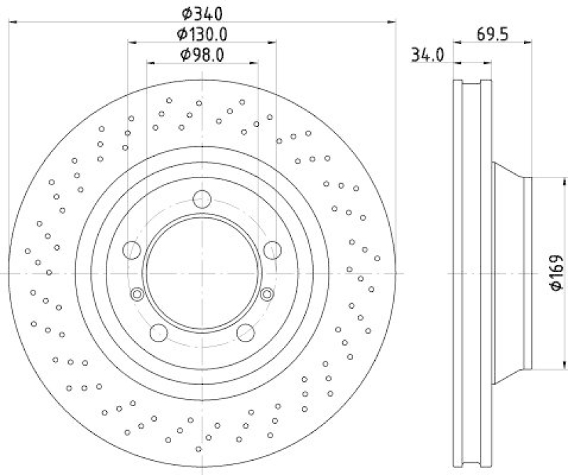 HELLA 8DD 355 126-921 Bremsscheibe