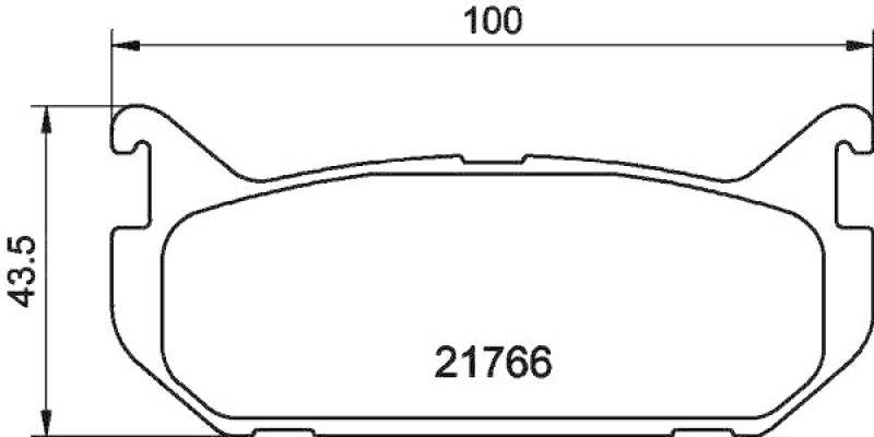 HELLA 8DB 355 016-711 Bremsbelagsatz, Scheibenbremsbelag für MAZDA/FORD USA