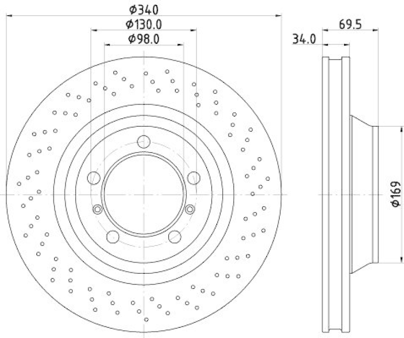 HELLA 8DD 355 126-931 Bremsscheibe