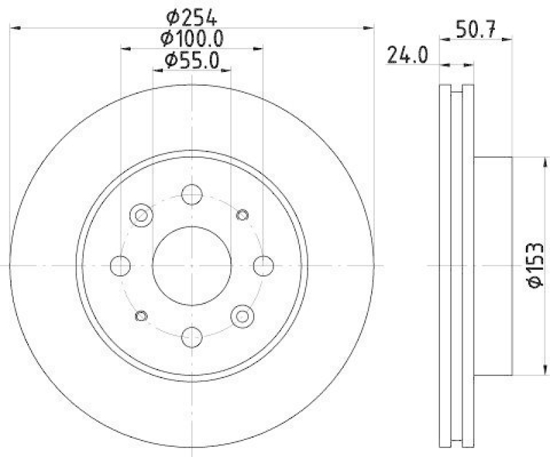 HELLA 8DD 355 112-781 Bremsscheibe 54470