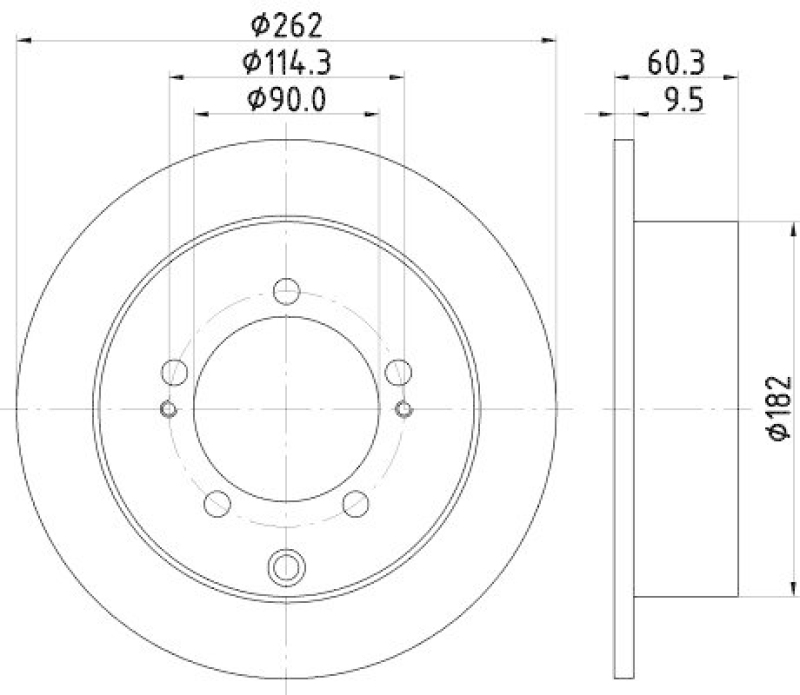 HELLA 8DD 355 112-941 Bremsscheibe 54486