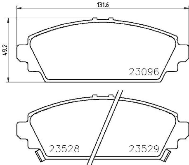 HELLA 8DB 355 017-261 Bremsbelagsatz, Scheibenbremsbelag für HONDA