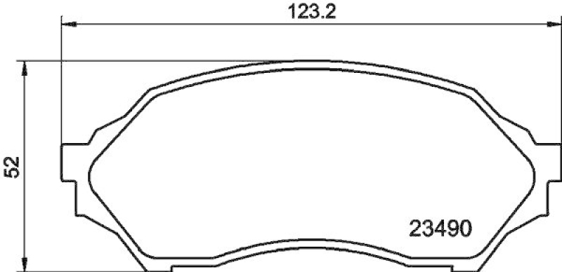 HELLA 8DB 355 017-281 Bremsbelagsatz, Scheibenbremsbelag für MAZDA