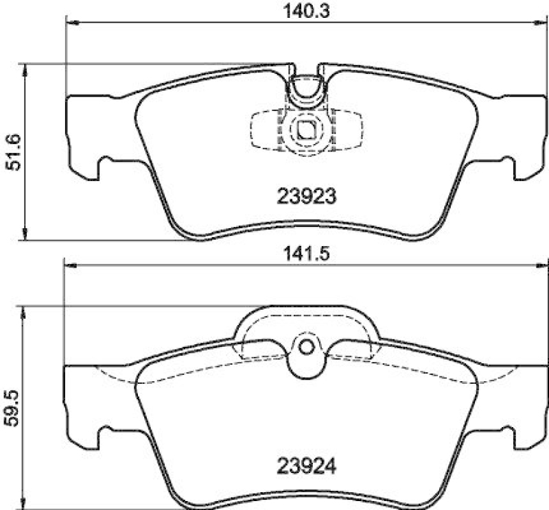 HELLA 8DB 355 011-421 Bremsbelagsatz Scheibenbremse