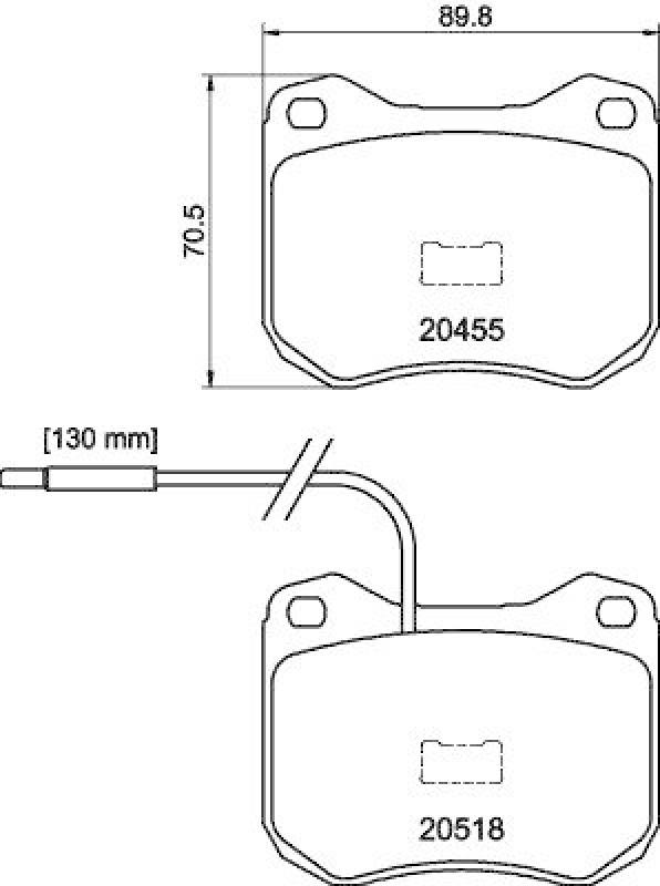 HELLA 8DB 355 017-421 Bremsbelagsatz, Scheibenbremsbelag für PEUGEOT/TALBOT