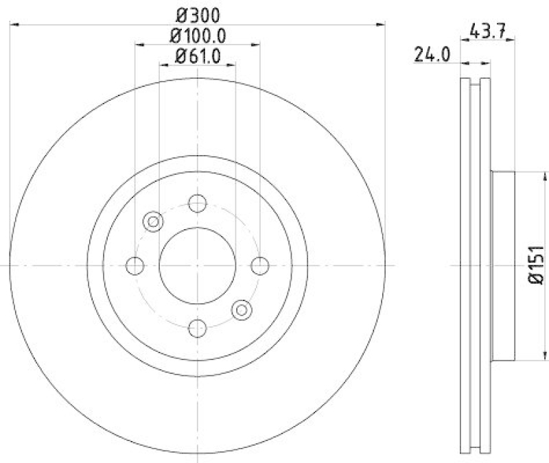 HELLA 8DD 355 113-061 Bremsscheibe für RENAULT