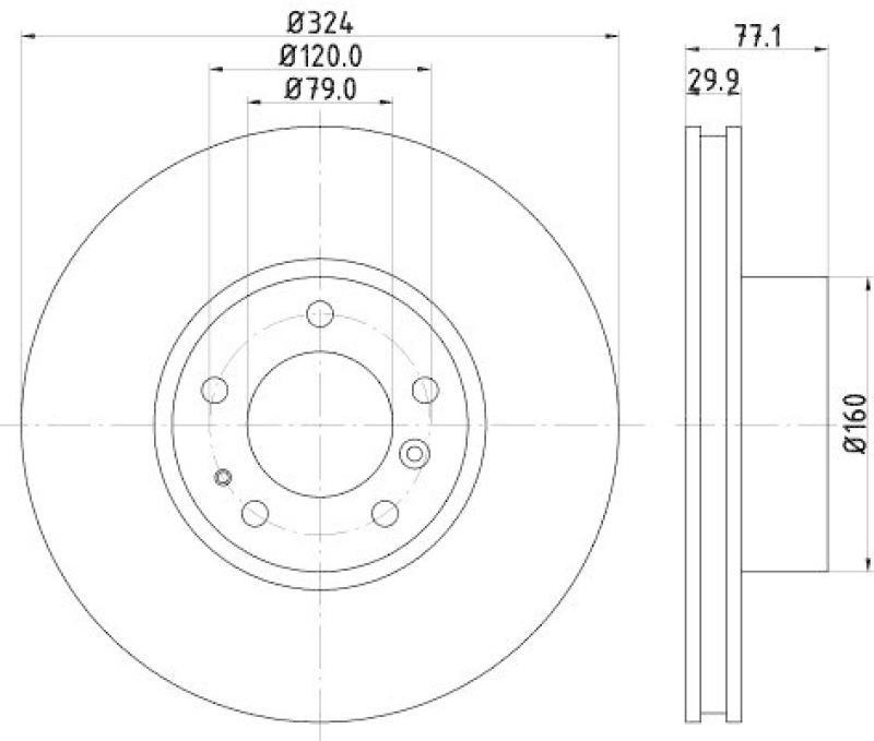 HELLA 8DD 355 127-101 Bremsscheibe für BMW/ALPINA