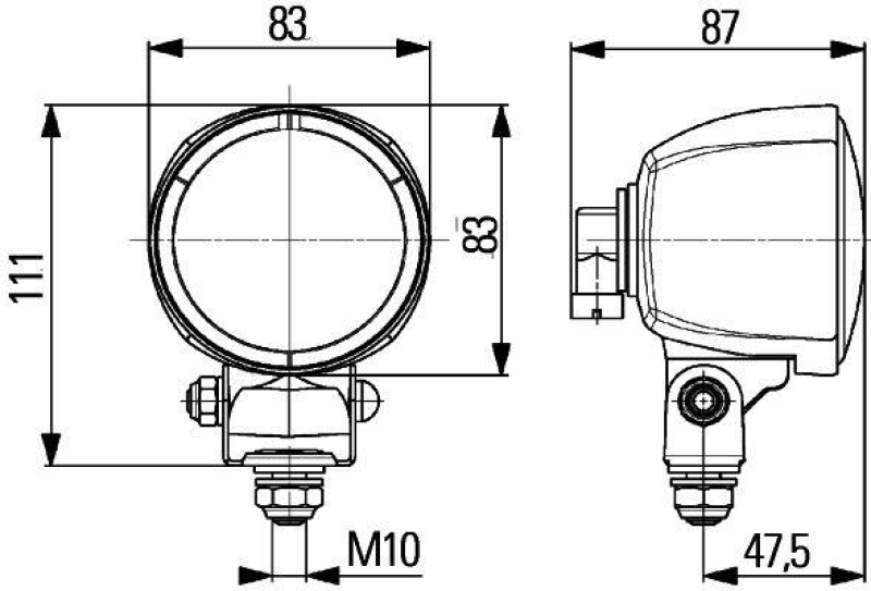 HELLA 1G0 996 176-051 Arbeitsscheinwerfer H9