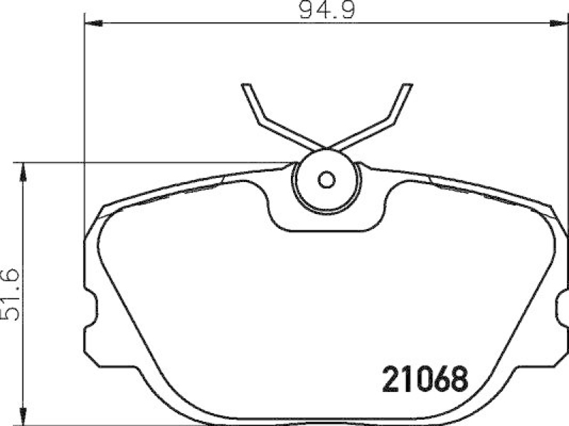 HELLA 8DB 355 017-761 Bremsbelagsatz, Scheibenbremsbelag für SAAB