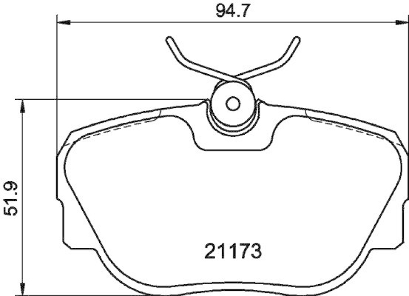 HELLA 8DB 355 017-811 Bremsbelagsatz, Scheibenbremsbelag für BMW