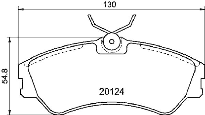 HELLA 8DB 355 017-881 Bremsbelagsatz, Scheibenbremsbelag für VW