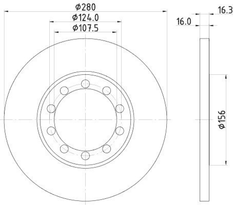 HELLA 8DD 355 113-291 Bremsscheibe