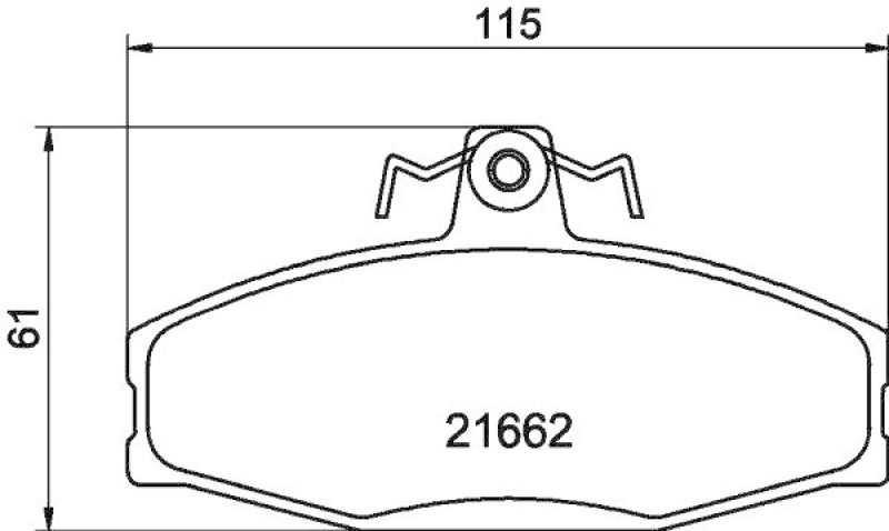 HELLA 8DB 355 017-931 Bremsbelagsatz, Scheibenbremsbelag für SKODA/VW