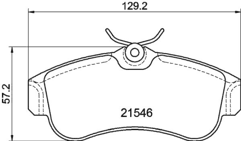 HELLA 8DB 355 018-011 Bremsbelagsatz, Scheibenbremsbelag für NISSAN