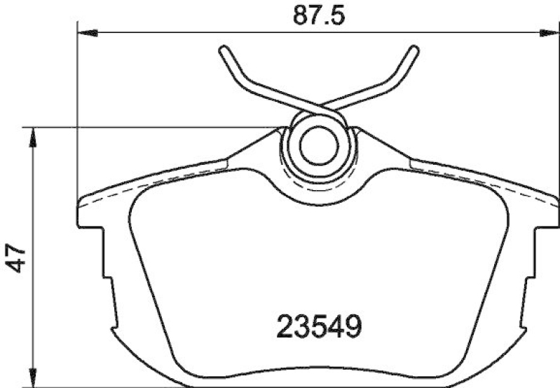 HELLA 8DB 355 018-271 Bremsbelagsatz, Scheibenbremsbelag für MITSU./VOLVO/SMART