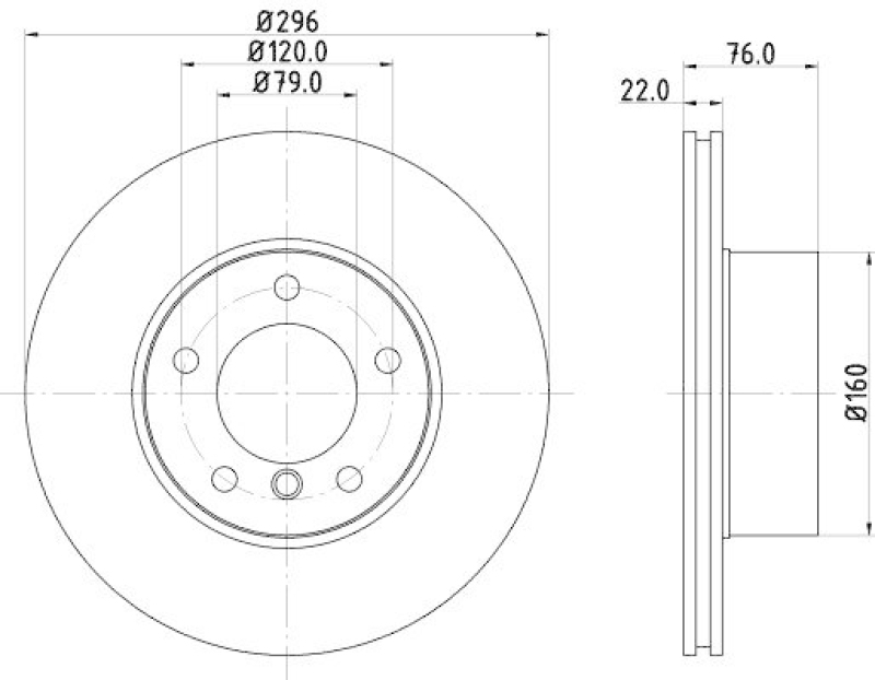 HELLA 8DD 355 127-251 Bremsscheibe für BMW