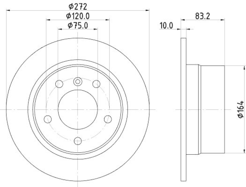 HELLA 8DD 355 127-281 Bremsscheibe für BMW