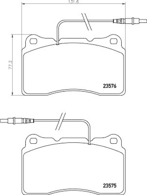 HELLA 8DB 355 018-671 Bremsbelagsatz, Scheibenbremsbelag für P.S.A/LANCIA/FIAT