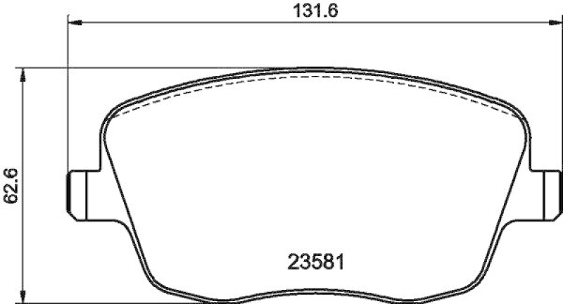 HELLA 8DB 355 018-801 Bremsbelagsatz, Scheibenbremsbelag für SKODA/SEAT/VW