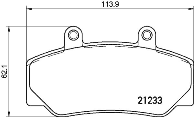 HELLA 8DB 355 019-031 Bremsbelagsatz, Scheibenbremsbelag für VOLVO