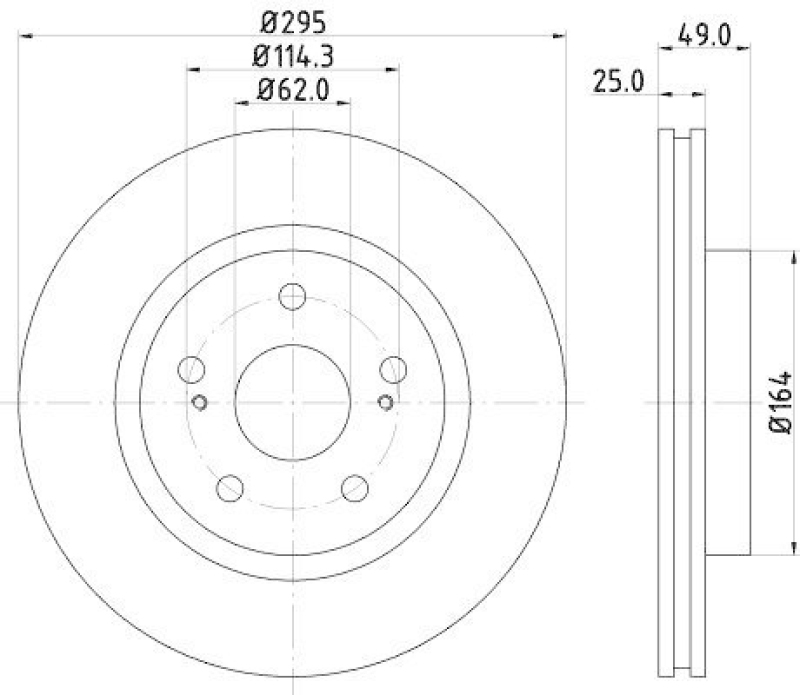 HELLA 8DD 355 113-621 Bremsscheibe