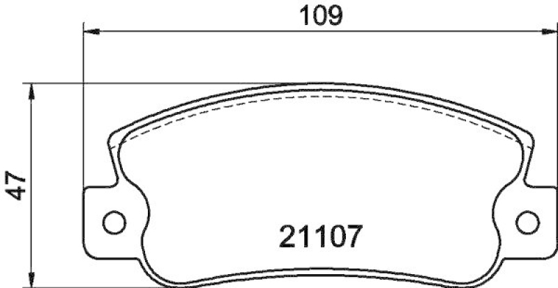 HELLA 8DB 355 019-061 Bremsbelagsatz, Scheibenbremsbelag für LANCIA/FIAT