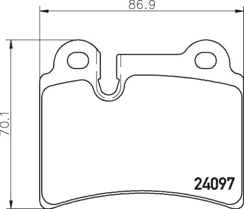 HELLA 8DB 355 011-861 Bremsbelagsatz, Scheibenbremsbelag für VW TOUAREG (7LA/6/7)