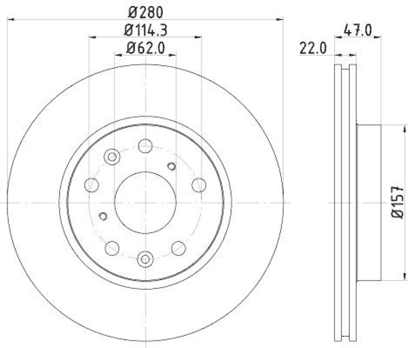 HELLA 8DD 355 113-631 Bremsscheibe