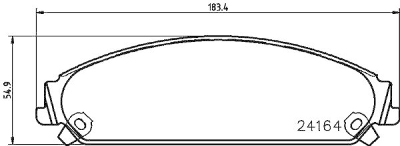 HELLA 8DB 355 011-891 Bremsbelagsatz, Scheibenbremsbelag für LANCIA