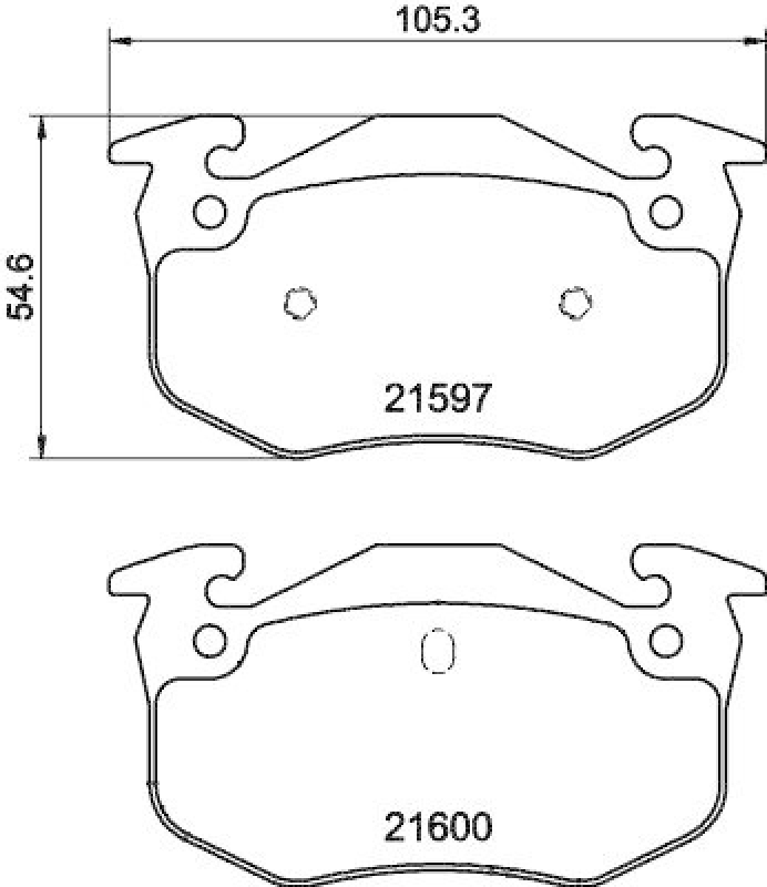 HELLA 8DB 355 019-221 Bremsbelagsatz, Scheibenbremsbelag für RENAULT