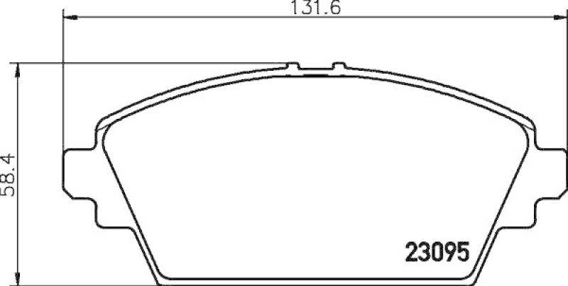 HELLA 8DB 355 011-951 Bremsbelagsatz, Scheibenbremsbelag für NISSAN