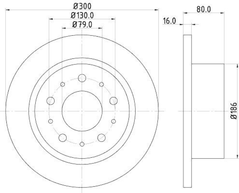 HELLA 8DD 355 113-731 Bremsscheibe 54576