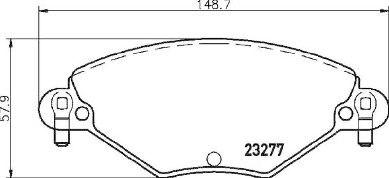 HELLA 8DB 355 019-411 Bremsbelagsatz, Scheibenbremsbelag für CITROËN