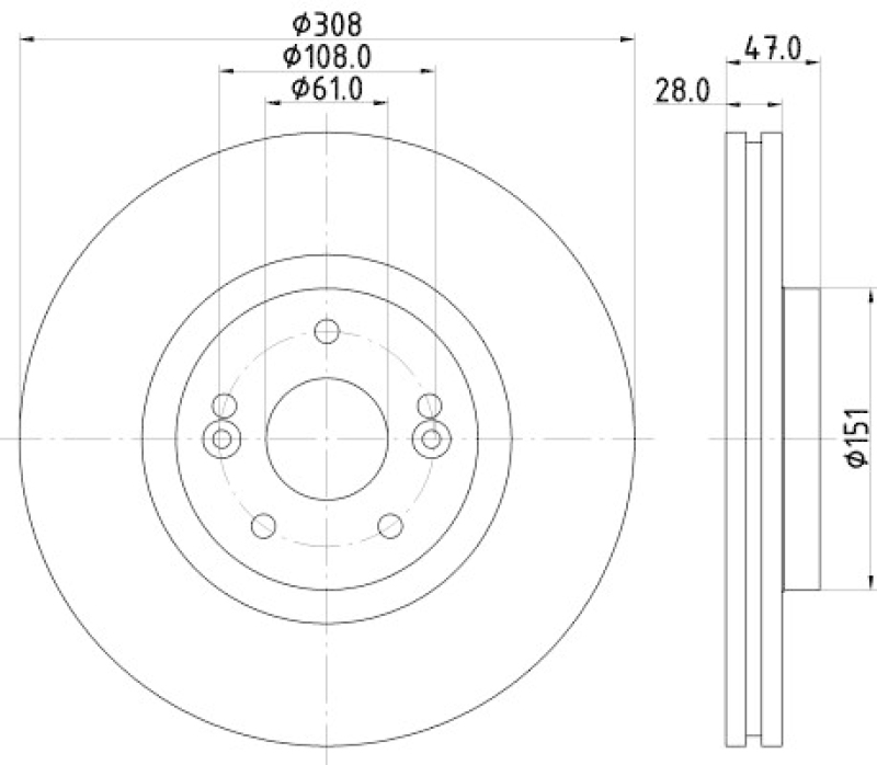 HELLA 8DD 355 113-741 Bremsscheibe