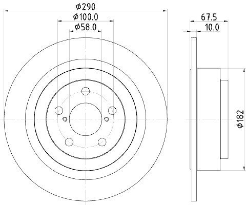 HELLA 8DD 355 113-791 Bremsscheibe 54588