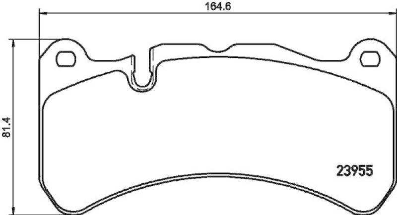 HELLA 8DB 355 019-521 Bremsbelagsatz, Scheibenbremsbelag für MB