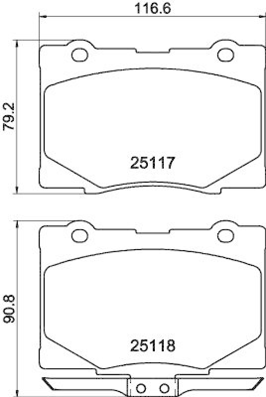 HELLA 8DB 355 019-571 Bremsbelagsatz, Scheibenbremsbelag für HONDA LEGEND IV (KB)