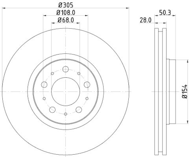 HELLA 8DD 355 127-531 Bremsscheibe für VOLVO