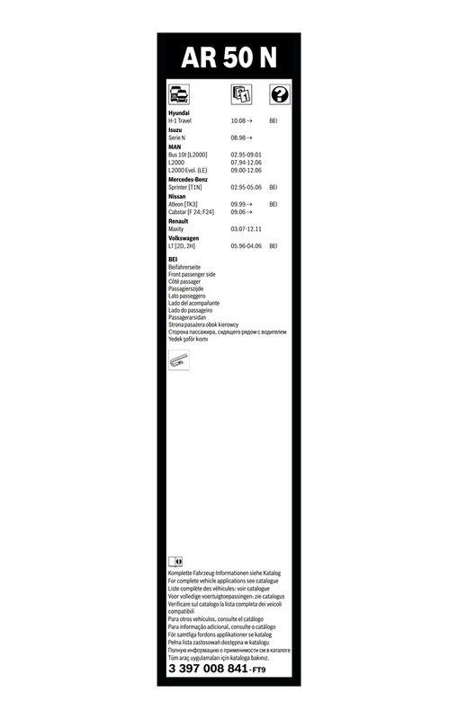 BOSCH 3 397 008 841 Wischblatt AR50N Aerotwin Retrofit Scheibenwischer 500 mm vorne