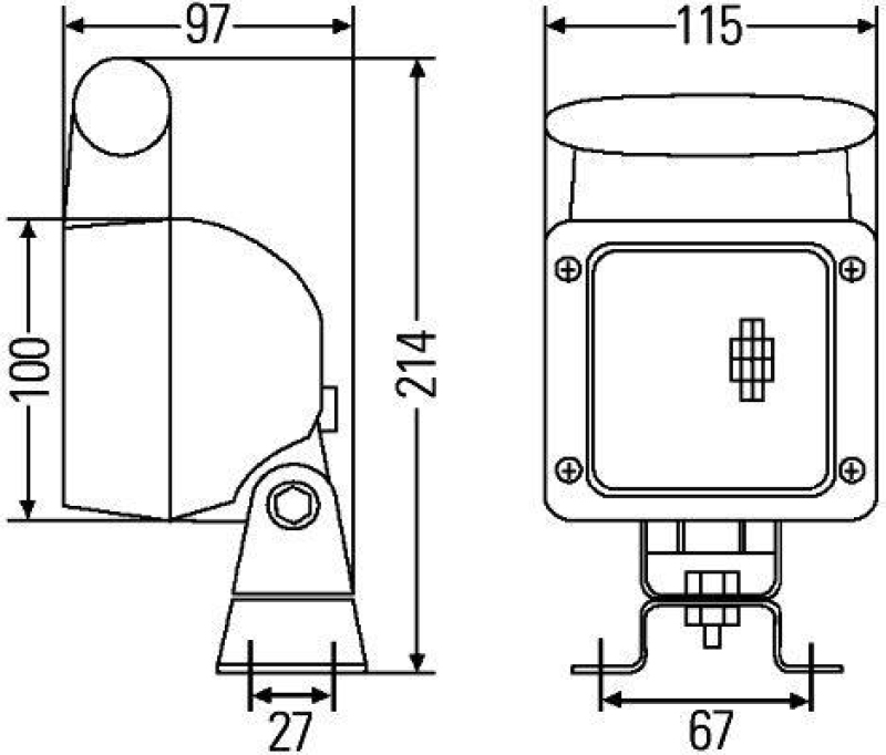 HELLA 1GA 007 506-021 Arbeitsscheinwerfer H3