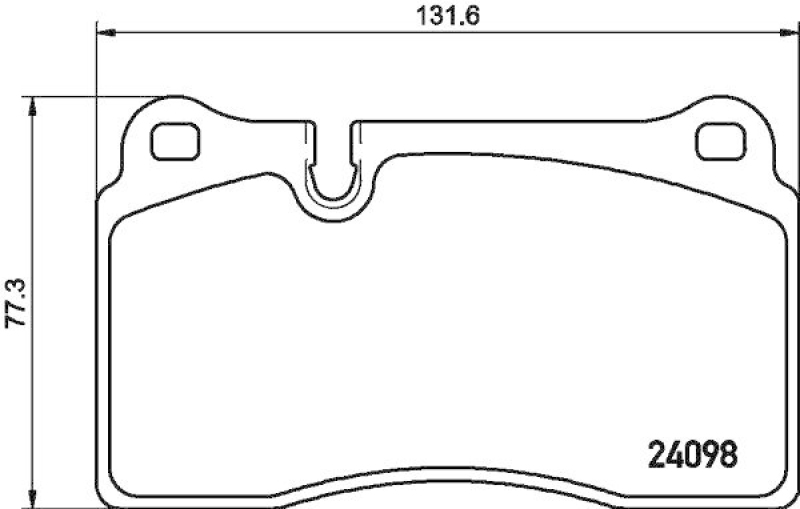 HELLA 8DB 355 019-941 Bremsbelagsatz, Scheibenbremsbelag für AUDI