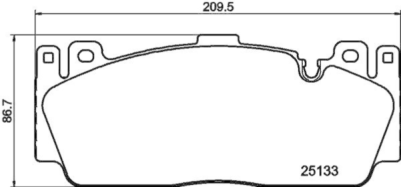 HELLA 8DB 355 019-991 Bremsbelagsatz, Scheibenbremsbelag für BMW