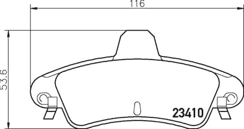 HELLA 8DB 355 012-191 Bremsbelagsatz, Scheibenbremsbelag für FORD