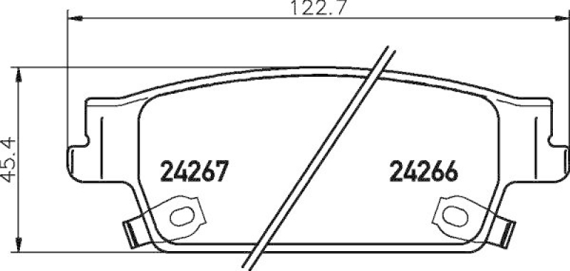 HELLA 8DB 355 012-231 Bremsbelagsatz, Scheibenbremsbelag für CADILLAC