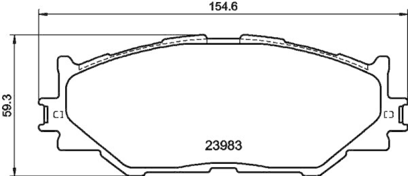 HELLA 8DB 355 012-241 Bremsbelagsatz Scheibenbremse