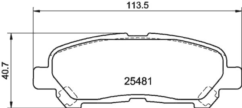 HELLA 8DB 355 020-131 Bremsbelagsatz, Scheibenbremsbelag für TOYOTA/TOYOTA (GAC)