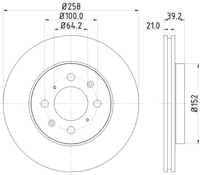 HELLA 8DD 355 114-451 Bremsscheibe