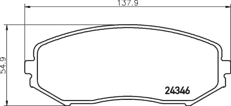 HELLA 8DB 355 012-351 Bremsbelagsatz Scheibenbremse